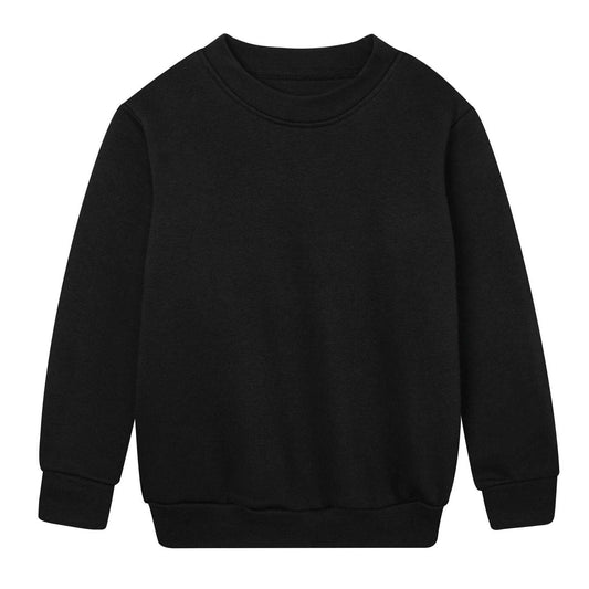 Black - Front - Mantis Childrens-Kids Essential Organic Sweatshirt