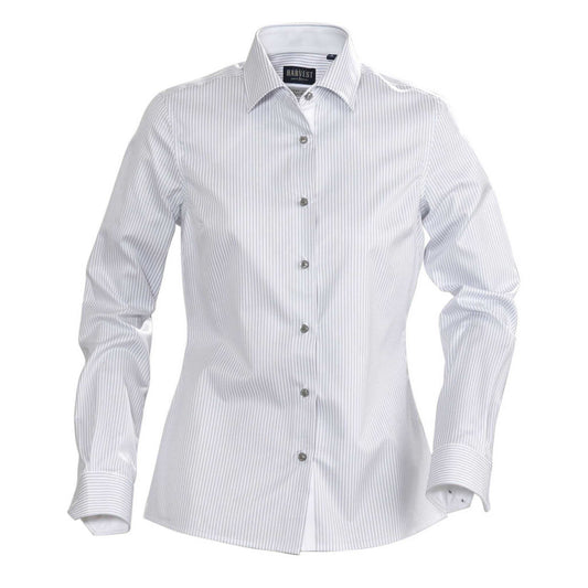Grey - Front - James Harvest Womens-Ladies Reno Shirt