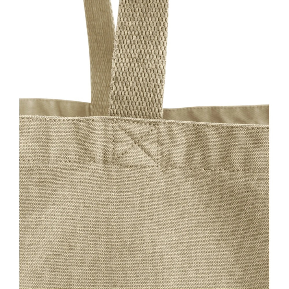 Vintage Sand - Side - Westford Mill Garment Dyed Oversized Tote Bag