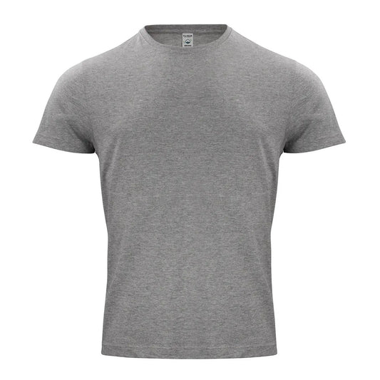 Grey Melange - Front - Clique Mens Classic Organic Cotton T-Shirt