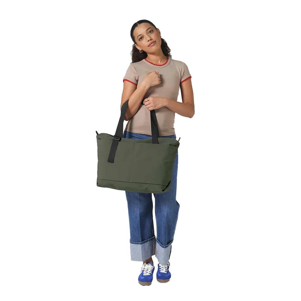 Pine Green - Side - Bagbase Minimal Lifestyle Tote Bag