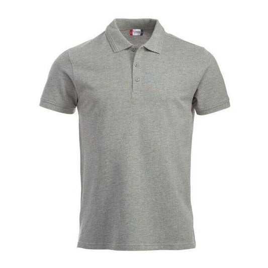 Grey Melange - Front - Clique Mens Manhattan Polo Shirt