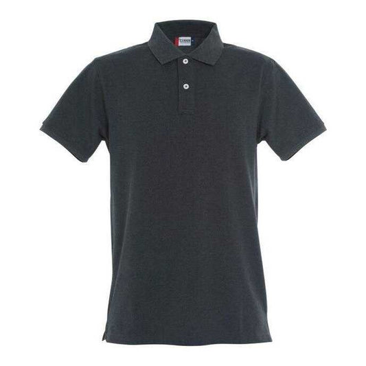 Anthracite Melange - Front - Clique Mens Premium Stretch Polo Shirt