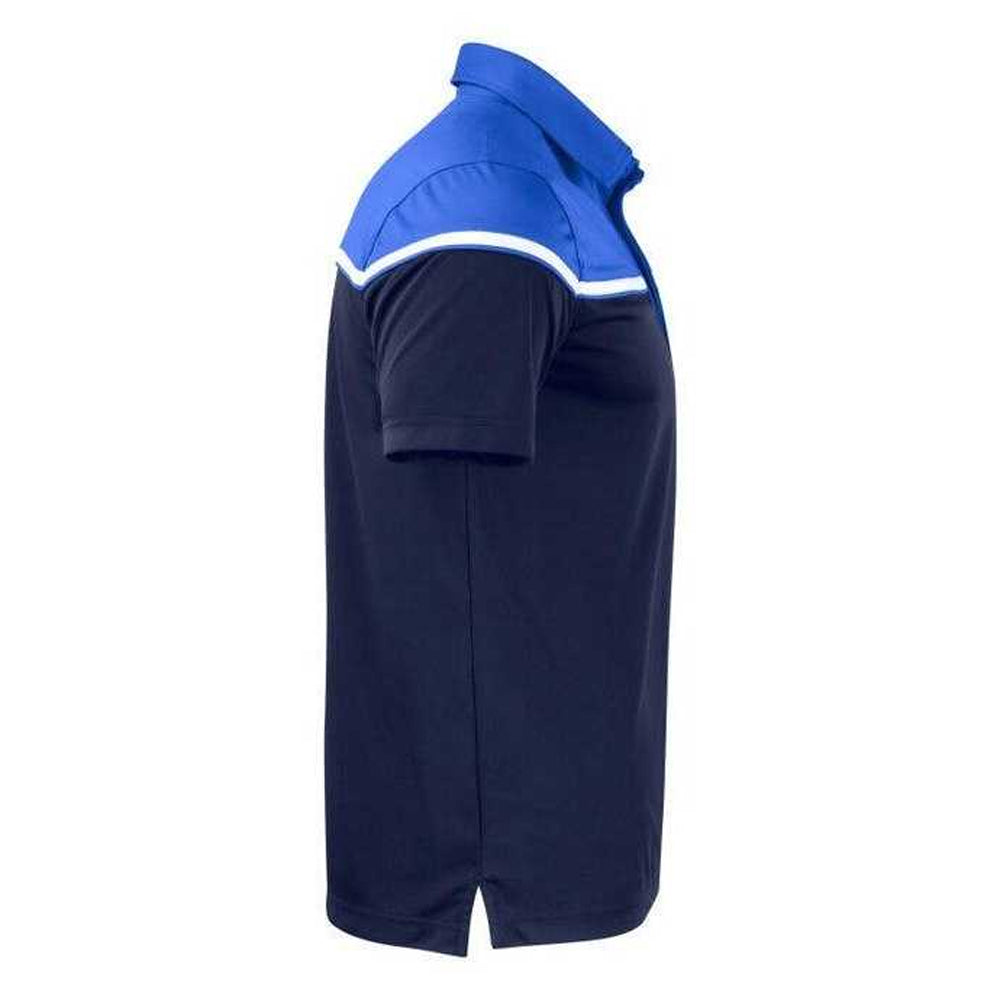 Dark Navy-Royal Blue - Lifestyle - Cutter & Buck Mens Seabeck Colour Block Polo Shirt