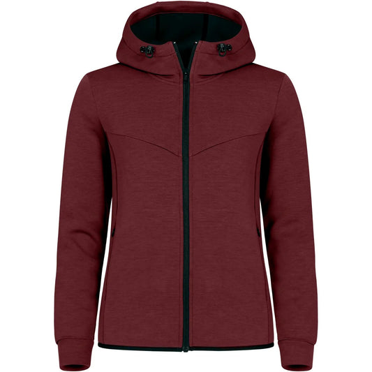 Burgundy - Front - Clique Womens-Ladies Hayden Hooded Jacket
