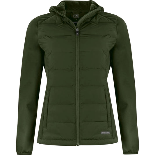 Ivy Green - Front - Cutter & Buck Womens-Ladies Oak Harbor Hooded Jacket