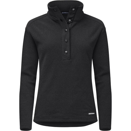 Black - Front - Cutter & Buck Womens-Ladies Hunts Point Fleece Top