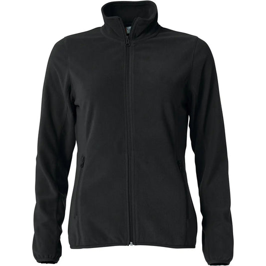 Black - Front - Clique Womens-Ladies Basic Microfleece Fleece Jacket