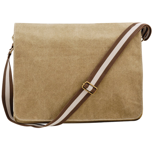 Sahara - Front - Quadra Vintage Canvas Despatch Bag - 14 Litres