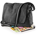 Vintage Black - Pack Shot - Quadra Vintage Canvas Despatch Bag - 14 Litres