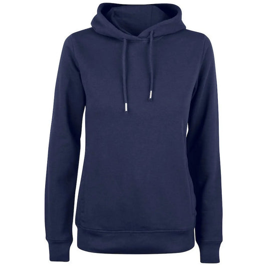 Dark Navy - Front - Clique Womens-Ladies Premium Organic Cotton Pullover Hoodie