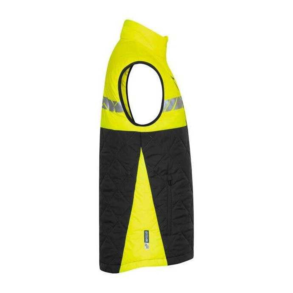 Black-Yellow - Lifestyle - Projob Mens 7700 Progression Quilted Gilet