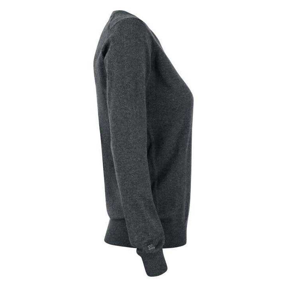 Anthracite Melange - Lifestyle - Cutter & Buck Womens-Ladies Oakville Knitted Sweatshirt