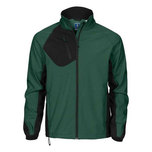 Forest Green - Front - Projob Mens Prio 2422 Soft Shell Jacket
