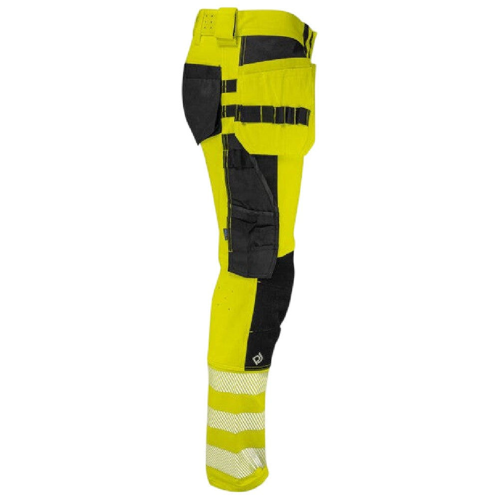 Yellow-Black - Lifestyle - Projob Mens 6571 Stretch Work Trousers