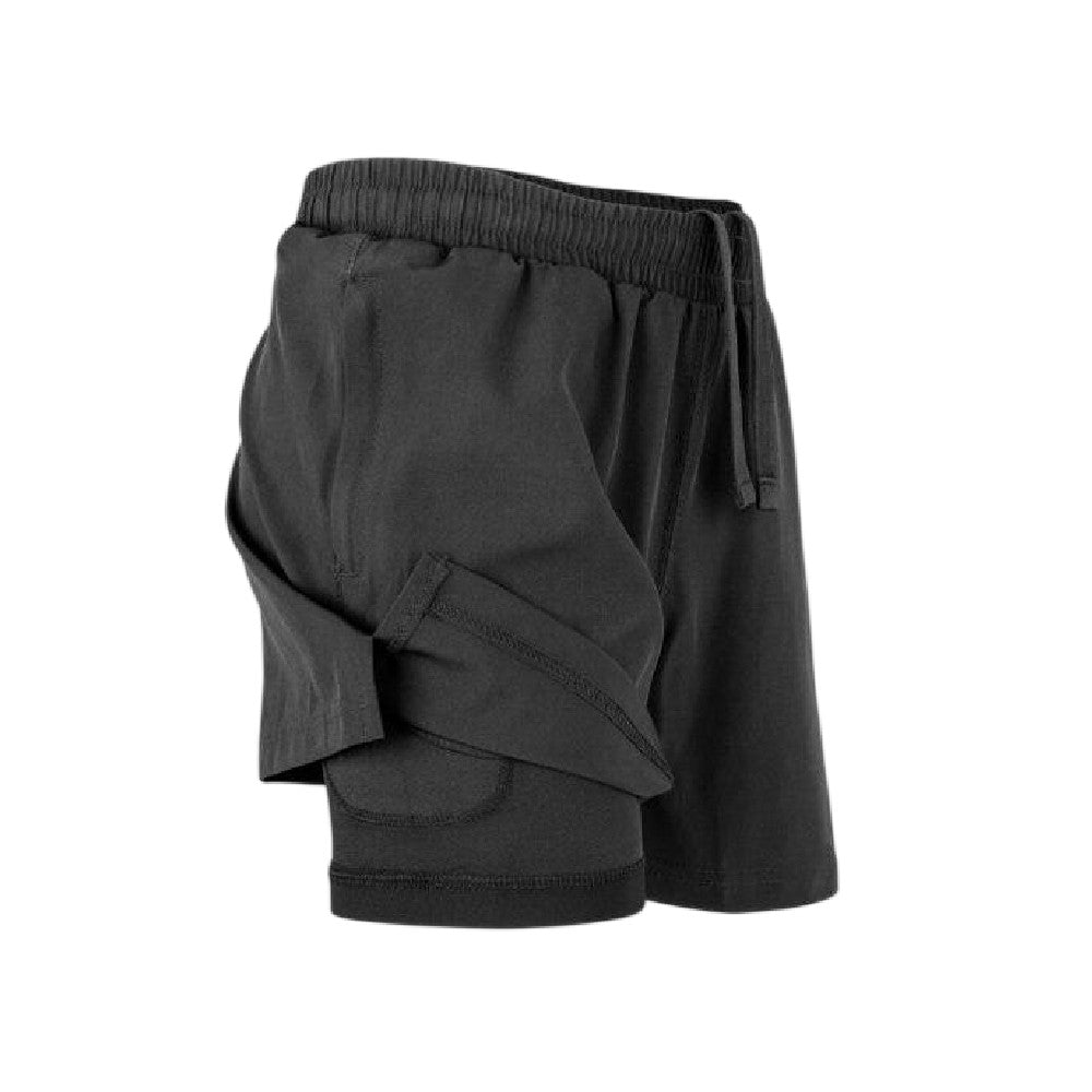 Black - Side - Spiro Childrens-Kids Recycled Shorts