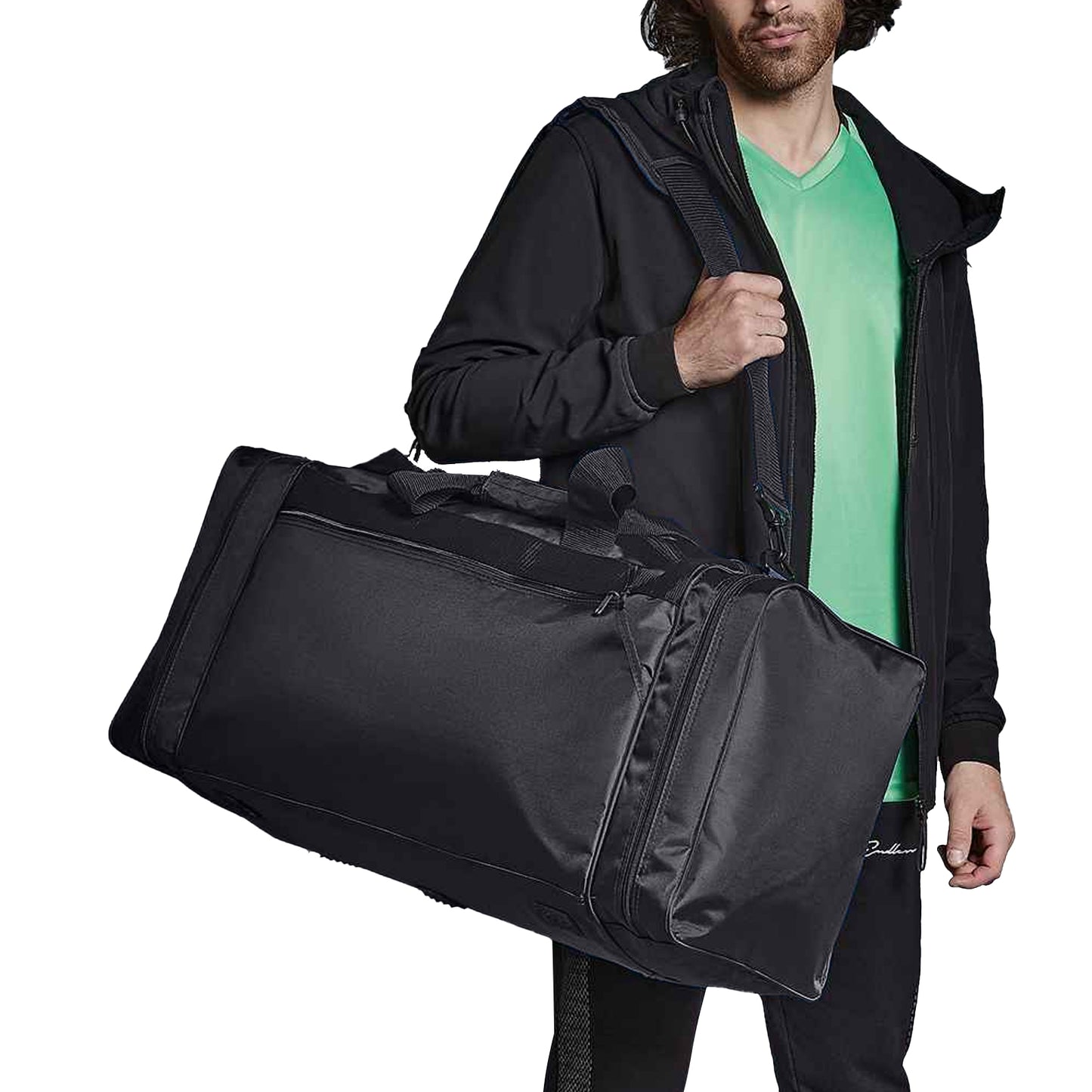 Black - Side - Quadra Jumbo Sports Duffle Bag - 74 Litres