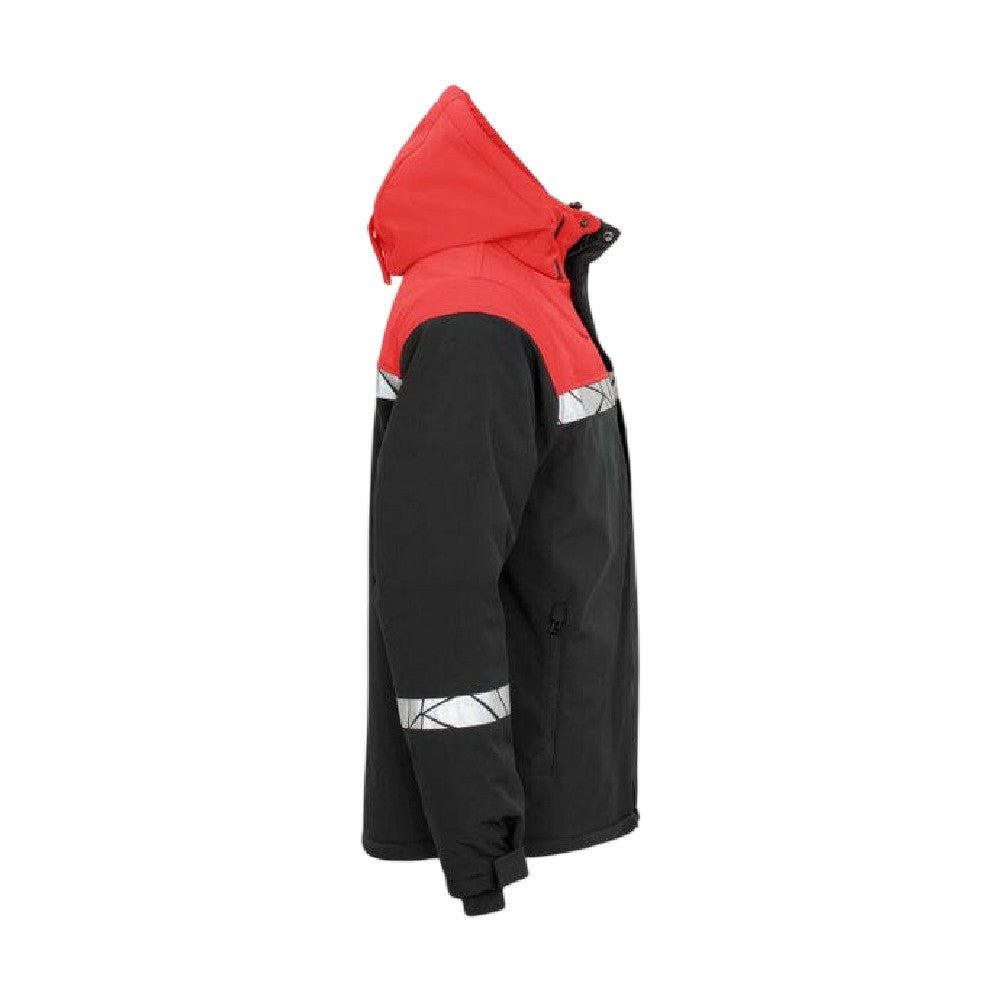 Black-Red - Lifestyle - Projob Mens Progression 7413 Padded Jacket