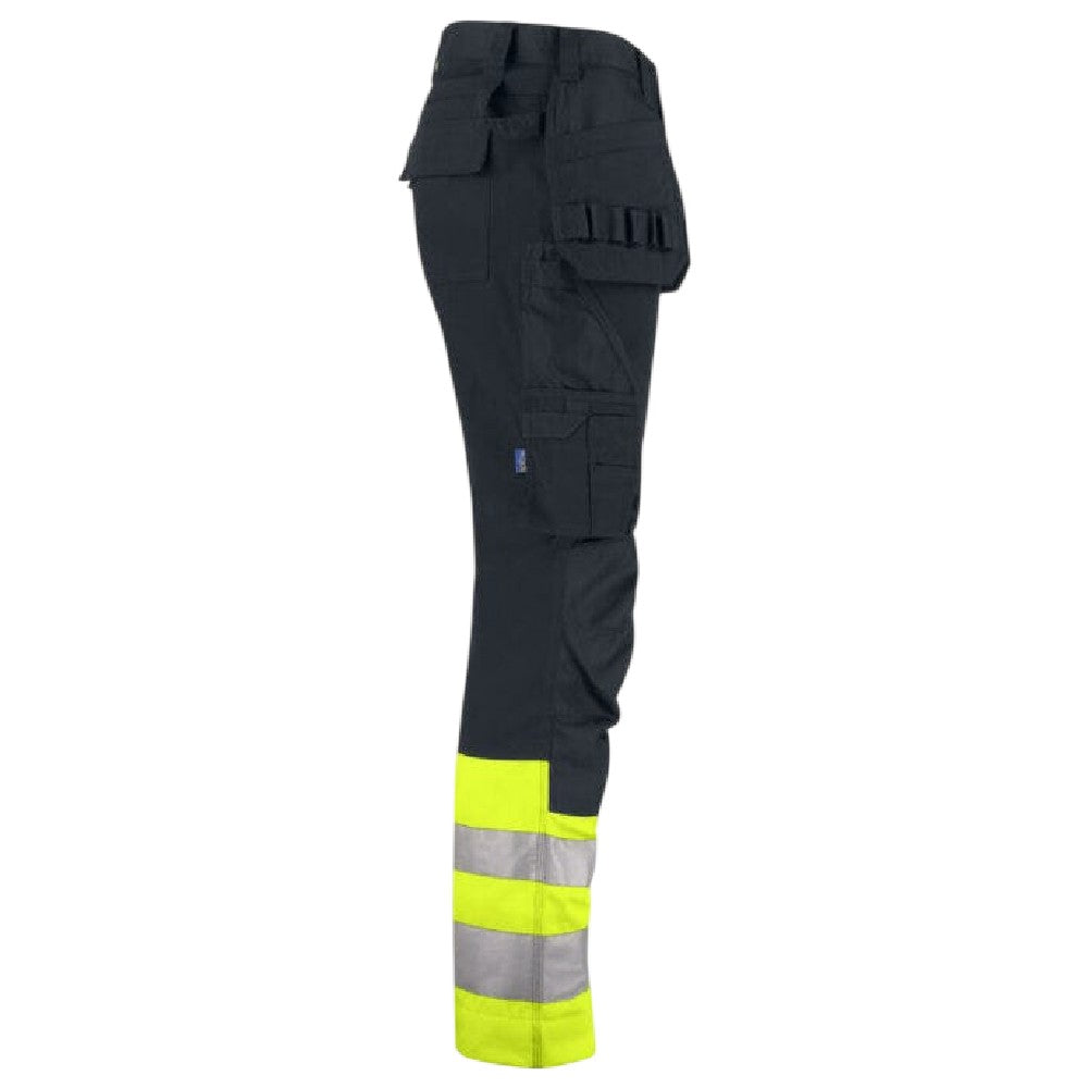 Yellow-Black - Lifestyle - Projob Mens Prio 6534 Class 1 Work Trousers