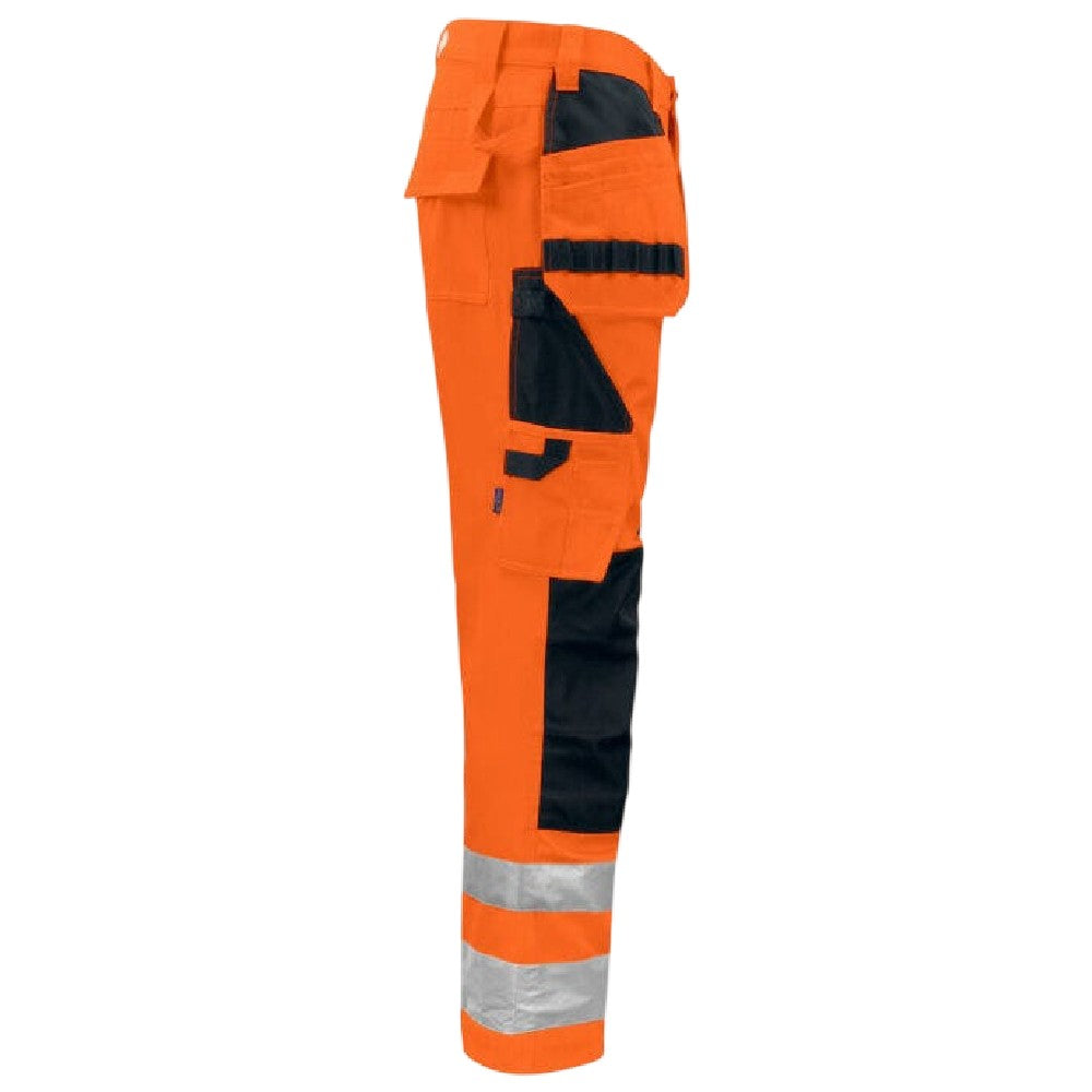Orange-Black - Lifestyle - Projob Mens Prio 6531 Hi-Vis Work Trousers