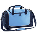 Sky-French Navy-White - Front - Quadra Teamwear Locker Duffle Bag (30 Litres)