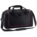 Black-Fuchia - Front - Quadra Teamwear Locker Duffle Bag (30 Litres)