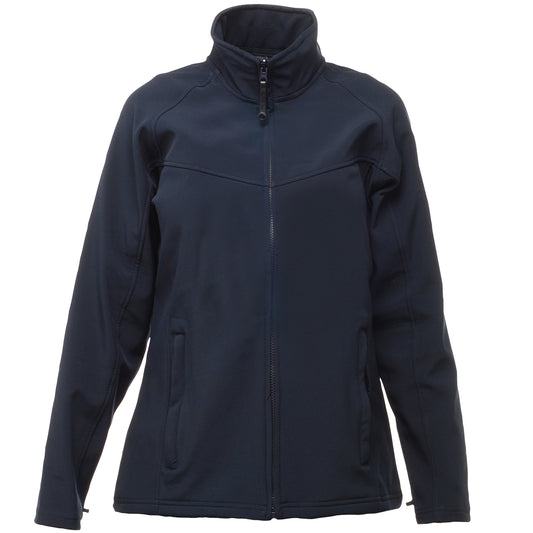 Navy-Navy - Front - Regatta Ladies Uproar Softshell Wind Resistant Jacket