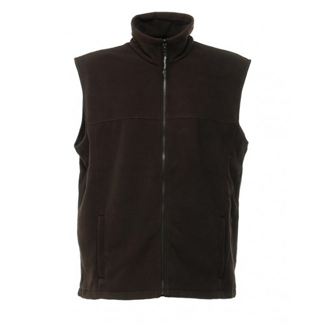 Black - Front - Regatta Haber II Full-Zip Bodywarmer Fleece Anti-Pill Jacket (250 GSM)