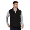 Black - Back - Regatta Haber II Full-Zip Bodywarmer Fleece Anti-Pill Jacket (250 GSM)