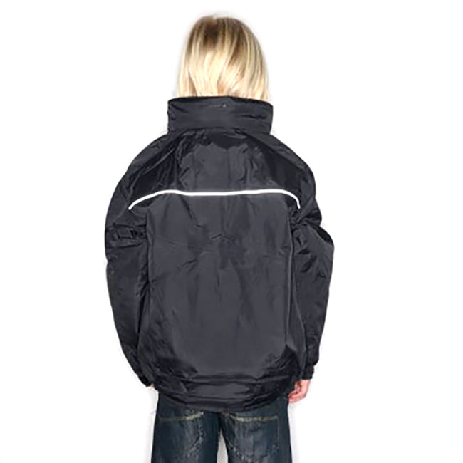 Black-Ash - Back - Regatta Kids-Childrens Waterproof Windproof Dover Jacket