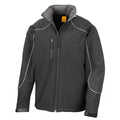 Black - Front - Result Mens Ice Fell Hooded Softshell Breathable Waterproof Jacket (345 GSM)
