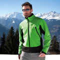 Vivid Green-Black - Back - Result Mens Softshell Activity Waterproof Windproof Jacket