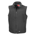 Black-Black - Front - Result Mens Softshell Bodywarmer Breathable Weatherproof Jacket