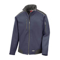 Navy-Black - Front - Result Mens Ripstop Soft Shell Breathable Jacket