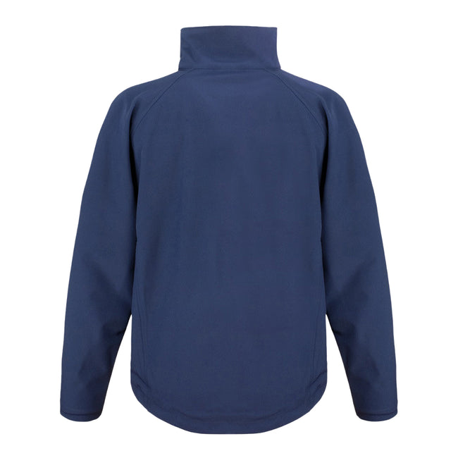 Navy Blue - Back - Result Mens 2 Layer Base Softshell Breathable Wind Resistant Jacket