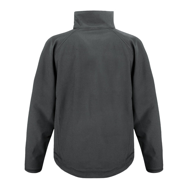 Black - Back - Result Mens 2 Layer Base Softshell Breathable Wind Resistant Jacket