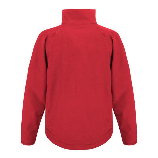 Red - Back - Result Mens 2 Layer Base Softshell Breathable Wind Resistant Jacket