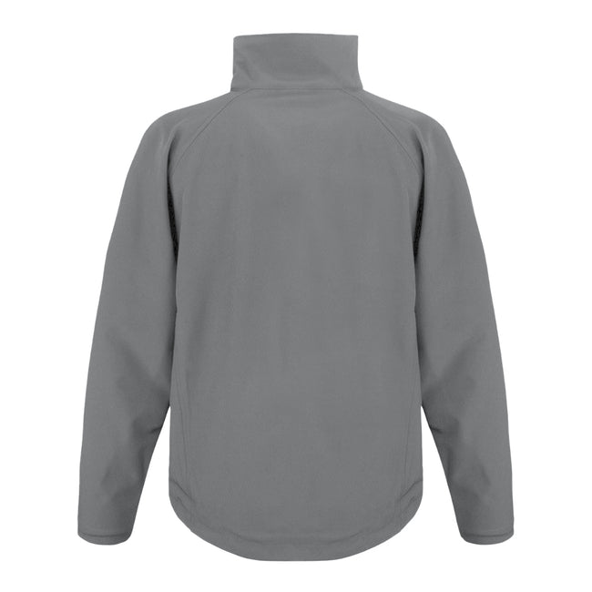 Silver Grey - Back - Result Mens 2 Layer Base Softshell Breathable Wind Resistant Jacket