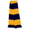 Navy-Gold - Front - Result Mens Heavy Knit Thermal Winter Scarf
