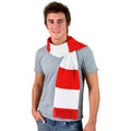 White-Red - Back - Result Mens Heavy Knit Thermal Winter Scarf