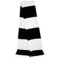 White-Black - Front - Result Mens Heavy Knit Thermal Winter Scarf