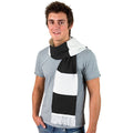 White-Black - Back - Result Mens Heavy Knit Thermal Winter Scarf