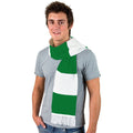 White-Kelly Green - Back - Result Mens Heavy Knit Thermal Winter Scarf