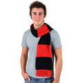 Red-Black - Back - Result Mens Heavy Knit Thermal Winter Scarf