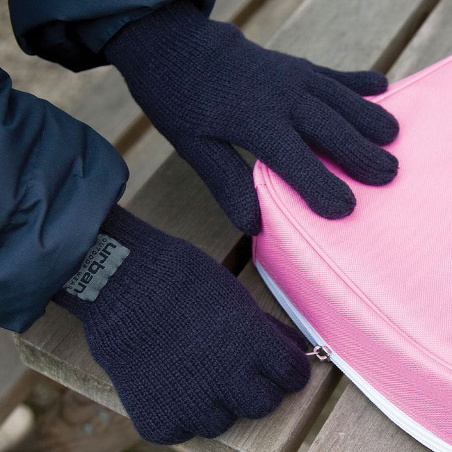 Navy Blue - Side - Result Junior Kids-Childrens Lined Thinsulate Thermal Gloves (3M 40g)