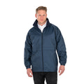 Navy Blue - Back - Result Mens Core Adult DWL Jacket (With Fold Away Hood)