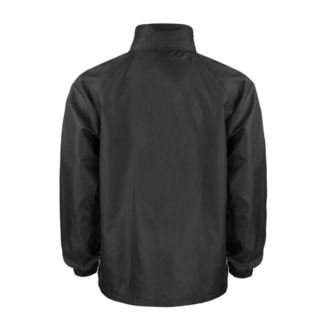 Black - Back - Result Mens Core Adult Windcheater Water Repellent Windproof Jacket