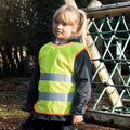 Hi-Vis Yellow - Side - Result Junior Kids Hi-Vis Tabard Jacket - Safetywear