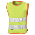 Hi-Vis Yellow - Front - Result Junior Kids Hi-Vis Tabard Jacket - Safetywear