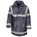 Navy Blue - Front - Result Mens Work-Guard Workwear Management Coat